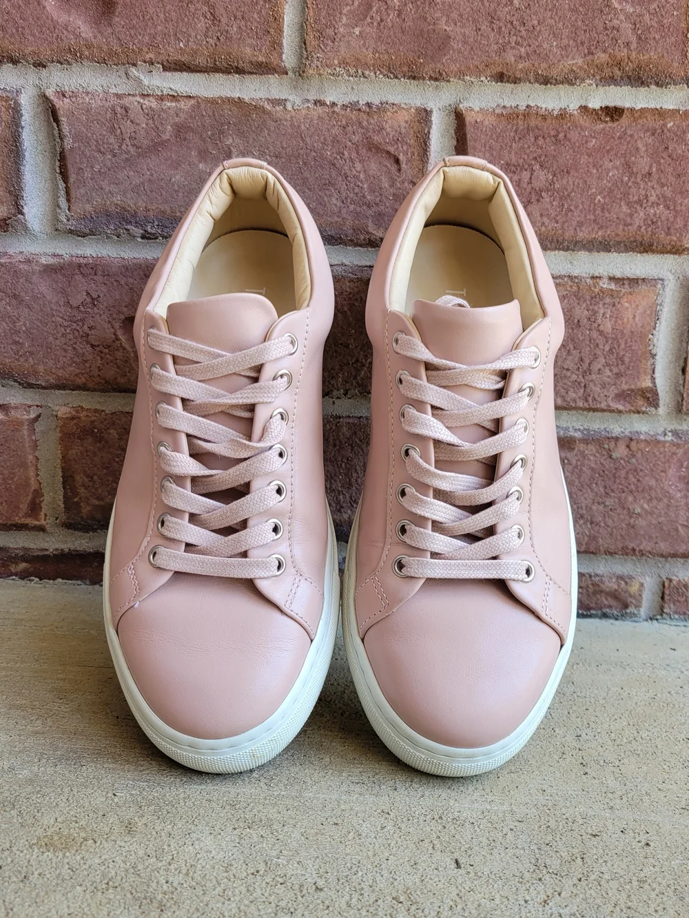 Thursday Boot Blush Pink Leather Sneakers Womens 6.5 Low Top Lace-Up Minimalist - Picture 3 of 6